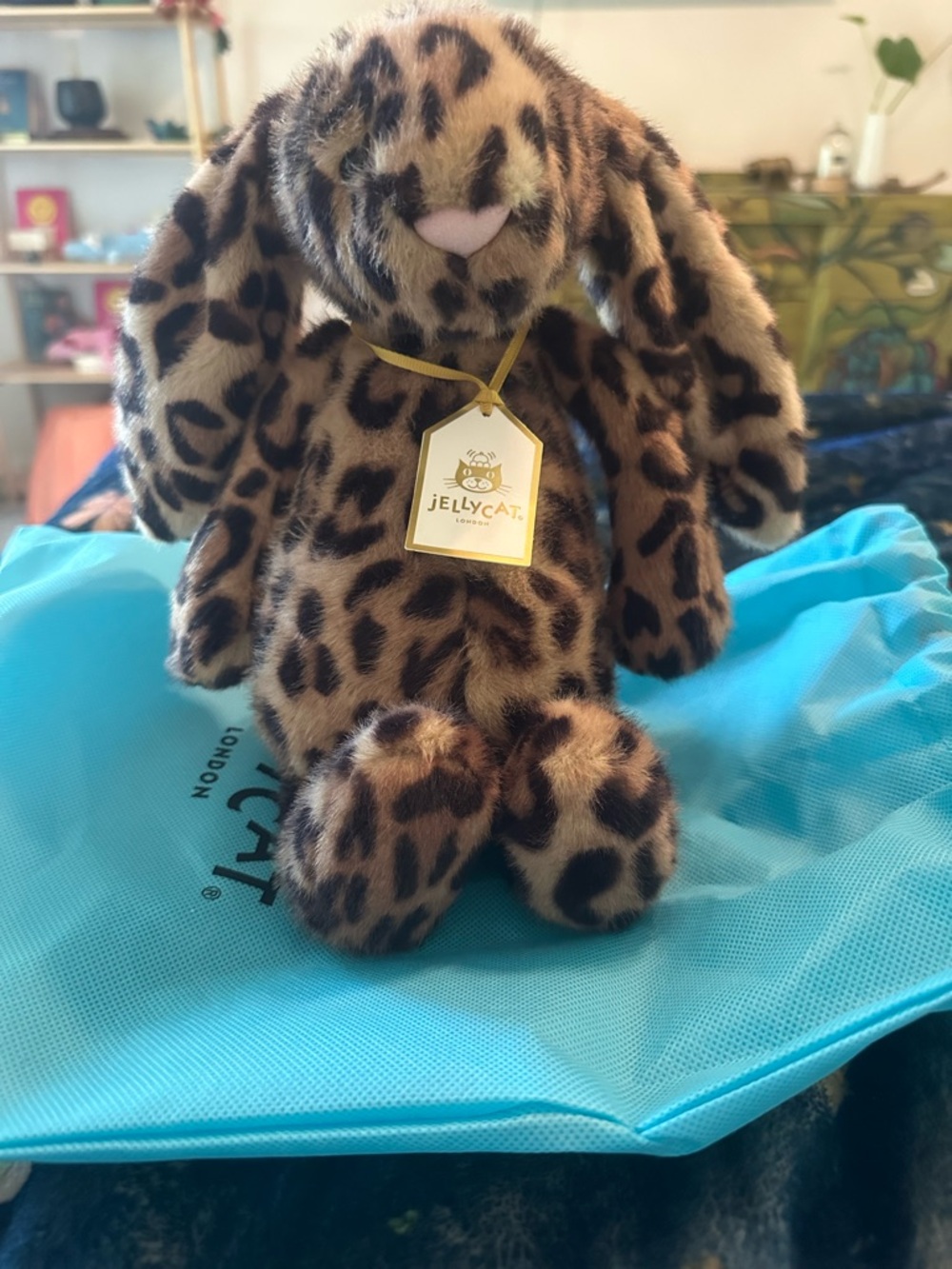Jellycat Cobblehop Leopard-Print Bashful Bunny - Brown & Black